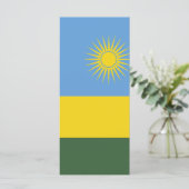 Rwanda vlag menu (Staand voorkant)