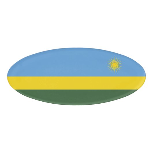 Rwanda vlag naambadge (Voorkant)
