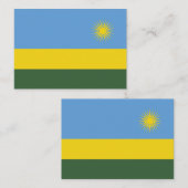 Rwanda vlag notitiekaartje (Voorkant / Achterkant)