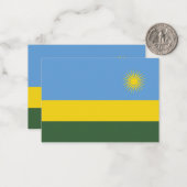 Rwanda vlag notitiekaartje (Voorkant / Achterkant in situ)