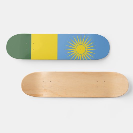 Rwanda vlag persoonlijk skateboard (Horizontaal)