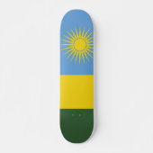 Rwanda vlag persoonlijk skateboard (Voorkant)