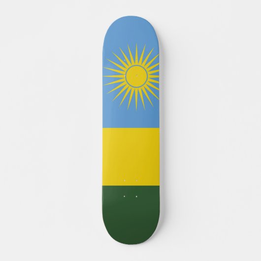 Rwanda vlag persoonlijk skateboard (Voorkant)