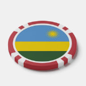 Rwanda vlag poker chips (Enkel)