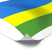 Rwanda Vlag Poster Print (Hoek)