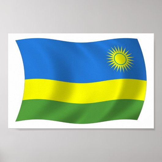 Rwanda Vlag Poster Print (Voorkant)