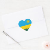 Rwanda Vlag Prachtig Patriottisch Hart Sticker (Envelop)