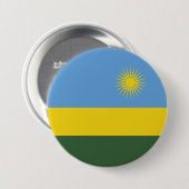 Rwanda vlag ronde button 7,6 cm (Voorkant /achterkant)