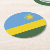 Rwanda vlag ronde kartonnen onderzetter (Gebogen)