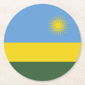 Rwanda vlag ronde kartonnen onderzetter (Voorkant)