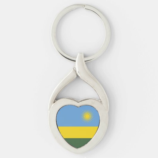 Rwanda vlag sleutelhanger (Voorkant)