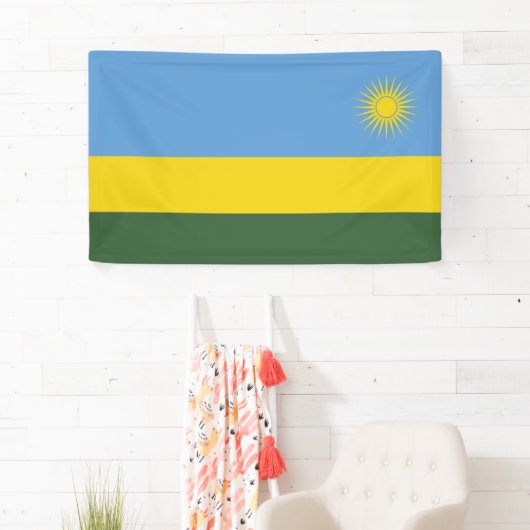 Rwanda vlag spandoek (Insitu)