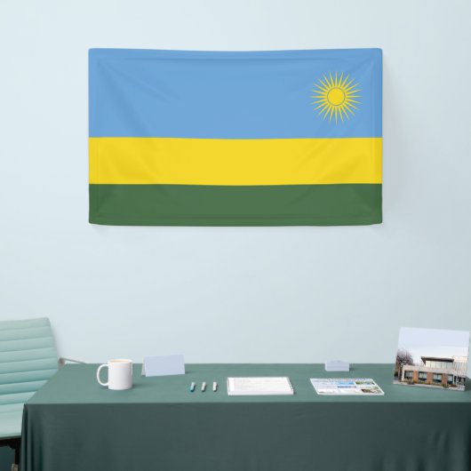 Rwanda vlag spandoek (Beurs)