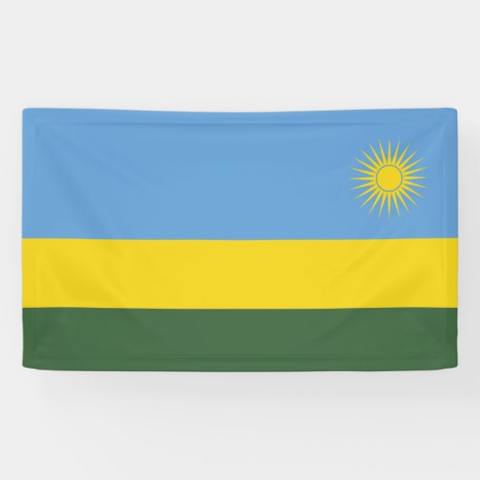 Rwanda vlag spandoek (Horizontaal)