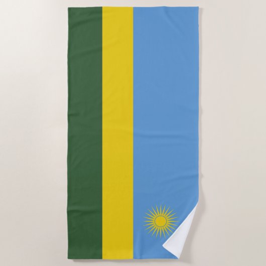 Rwanda vlag strandlaken (Voorkant)