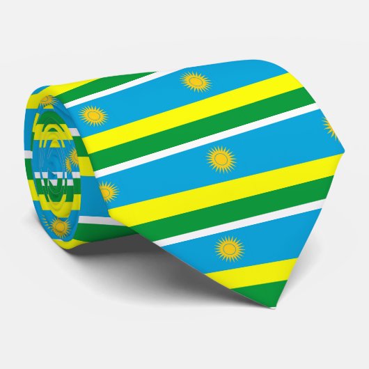 Rwanda vlag stropdas (Opgerold)