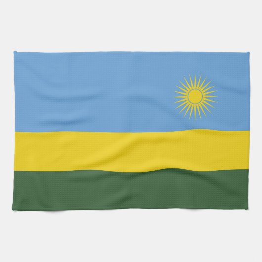 Rwanda vlag theedoek (Horizontaal)
