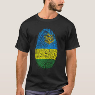 Rwanda vlag vingerafdruk Het zit in mijn DNA voor  T-shirt