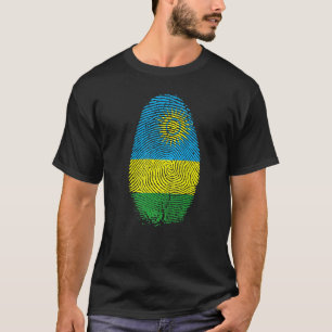 Rwanda vlag vingerafdruk Het zit in mijn DNA voor  T-shirt