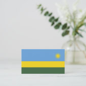 Rwanda vlag visitekaartje (Staand voorkant)