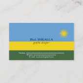 Rwanda vlag visitekaartje (Achterkant)