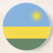 Rwanda vlag zandsteen onderzetter (Voorkant)