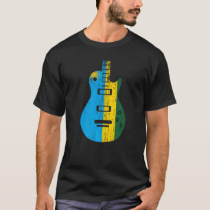 Rwanda Vlaggengitaar  muzikant T-shirt