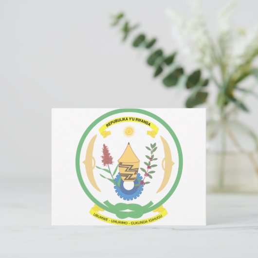 Rwanda-wapen Briefkaart (Staand voorkant)