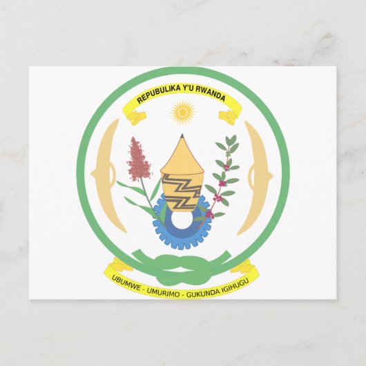 Rwanda-wapen Briefkaart (Voorkant)
