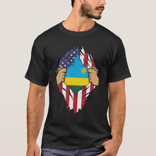 RWANDAN FLAG RWANDA Men Women Kids T-shirt (Voorkant)