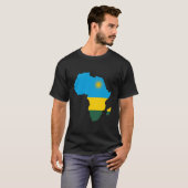 Rwandan Pride Rwanda Flag Africa Map T-shirt (Voorkant volledig)