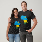 Rwandan Pride Rwanda Flag Africa Map T-shirt (Unisex)