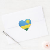 Rwandese liefde vlag trots hart sticker (Envelop)