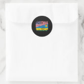 Rwandese roots Half Amerikaanse vlag VS Rwanda vla Ronde Sticker (Tas)
