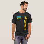 Rwandese vlag en Rwanda roots T-shirt (Voorkant volledig)