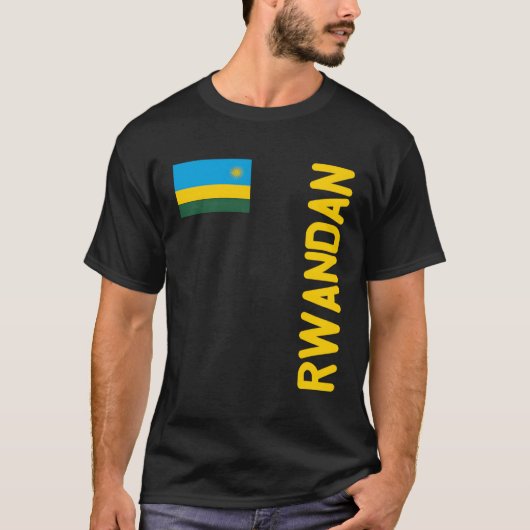 Rwandese vlag en Rwanda roots T-shirt (Voorkant)