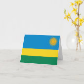 Rwandese Vlag Notitiekaart (Gele Bloem)