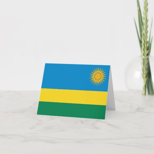 Rwandese Vlag Notitiekaart (Voorkant)