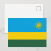 Rwandese vlag (Rwanda) (Afrikaanse staat) Briefkaart (Voorkant / Achterkant)