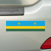 Rwandese vlag (Rwanda) (Afrikaanse staat) Bumpersticker (Op auto)