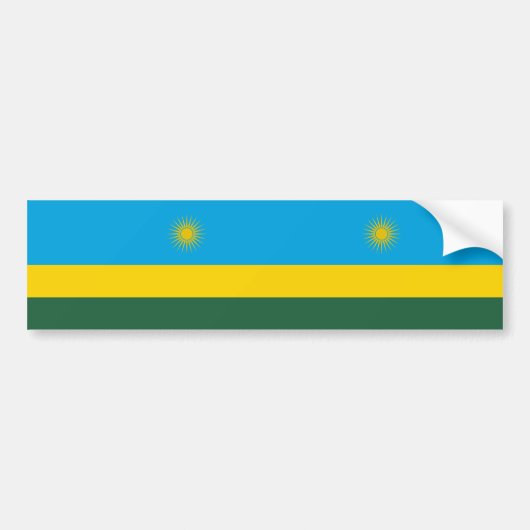 Rwandese vlag (Rwanda) (Afrikaanse staat) Bumpersticker (Voorkant)