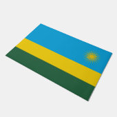 Rwandese vlag (Rwanda) (Afrikaanse staat) Deurmat (Schuin)