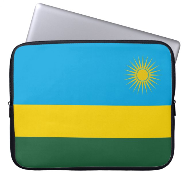 Rwandese vlag (Rwanda) (Afrikaanse staat) Laptop Sleeve (Voorkant)