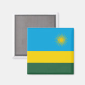 Rwandese vlag (Rwanda) (Afrikaanse staat) Magneet (Voorkant / Achterkant)