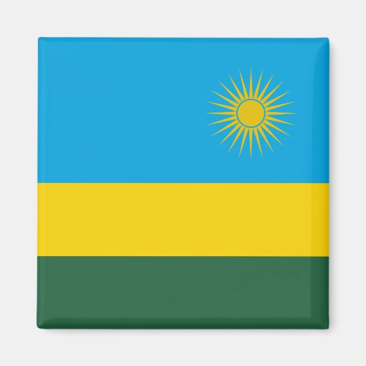 Rwandese vlag (Rwanda) (Afrikaanse staat) Magneet (Voorkant)