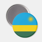Rwandese vlag (Rwanda) (Afrikaanse staat) Magneet (Voorkant / Achterkant)