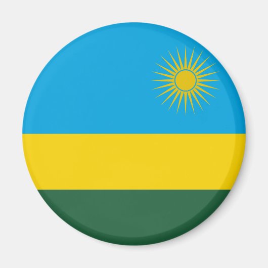 Rwandese vlag (Rwanda) (Afrikaanse staat) Magneet (Voorkant)