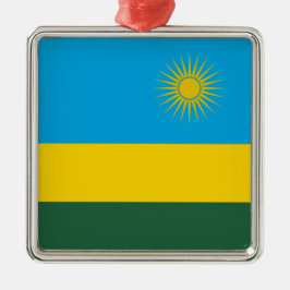 Rwandese vlag (Rwanda) (Afrikaanse staat) Metalen Ornament