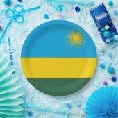 Rwandese vlag (Rwanda) (Afrikaanse staat) Papieren Bordje (Feest)