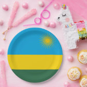 Rwandese vlag (Rwanda) (Afrikaanse staat) Papieren Bordje (Feest)